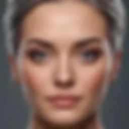 Elegant display of various eyebrow color shades suitable for gray hair.