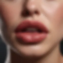 Artistic representation of plump lips
