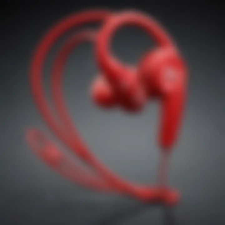 Close-up view of Powerbeats Pro Wired showcasing its sleek design and color options.