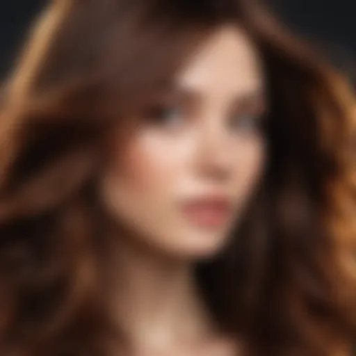 Close-up of vibrant, healthy hair strands glistening in natural light