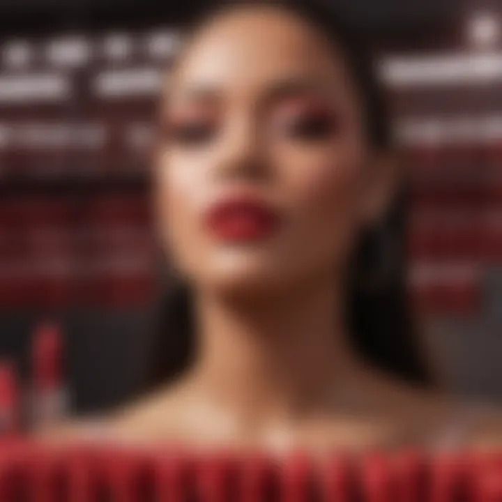 Rihanna's lipstick launch event with captivating display