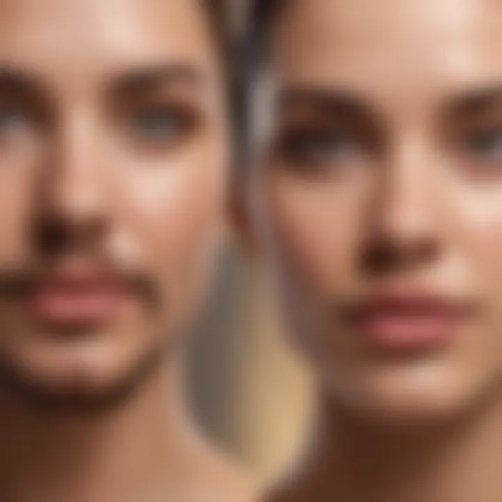 Diverse skin types represented with the Sally Hansen Facial Hair Buffer to emphasize its versatility.