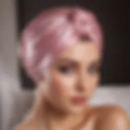 Luxurious satin hair turban showcasing its smooth texture and elegant design