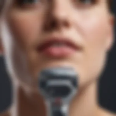 Electric Razor Head for Sensitive Skin Close-up of electric razor head designed for sensitive skin