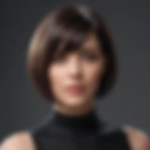 Elegant bob hairstyle showcasing sleek lines and texture