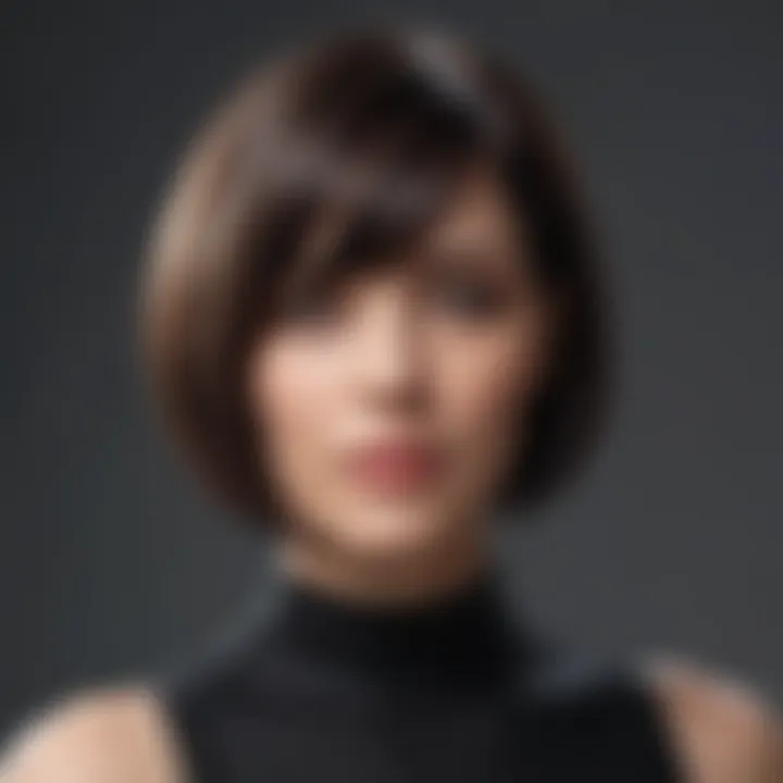 Elegant bob hairstyle showcasing sleek lines and texture