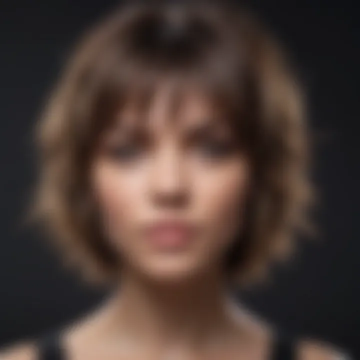Textured shag cut with an edgy and modern vibe
