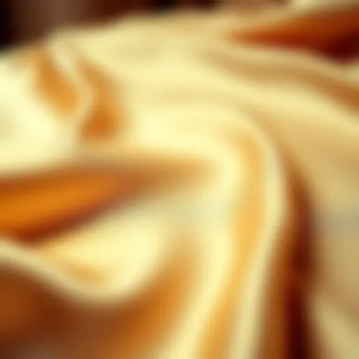 Luxurious silk fabric showcasing its sheen and texture