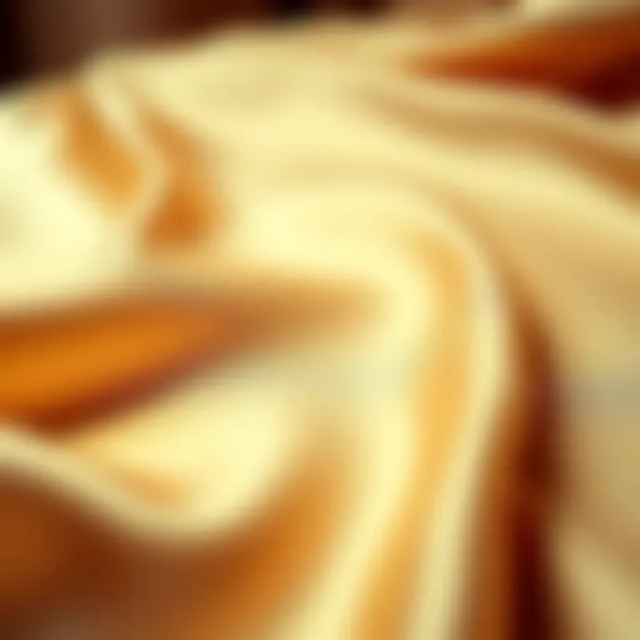 Luxurious silk fabric showcasing its sheen and texture