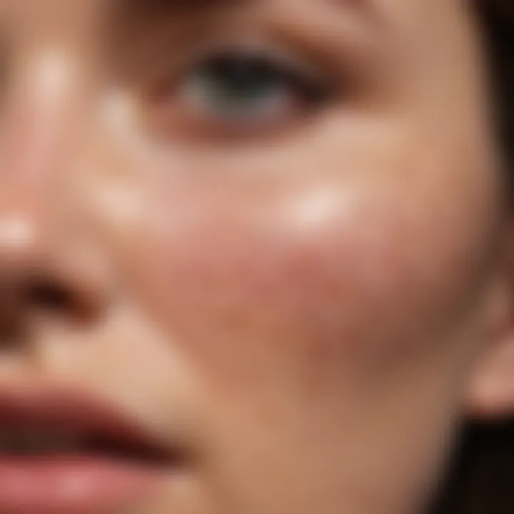 Illustration of skin layers affected by acne scars