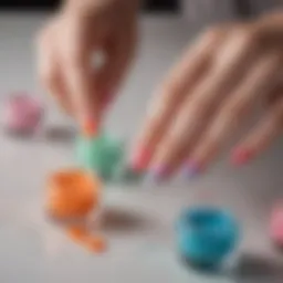 Vibrant spring nail color palette showcasing soft pastels and bold hues.