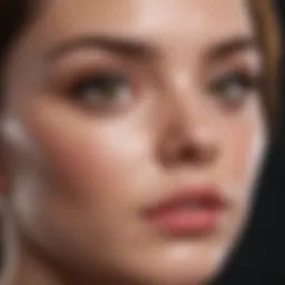 Cooling gel applied to under-eye area
