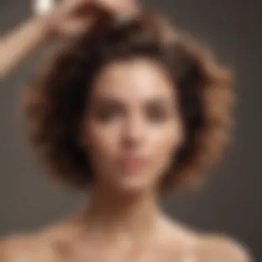 Woman enjoying a relaxing hair care routine