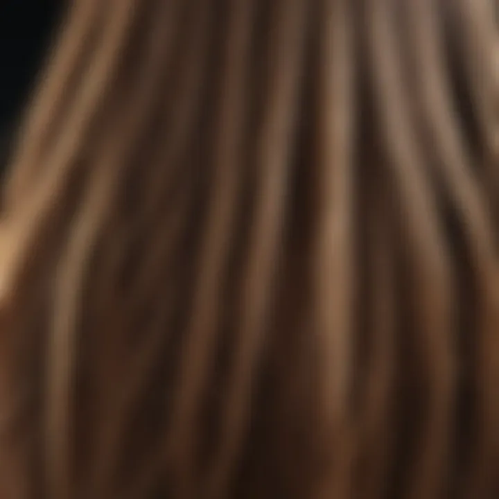 Illustration of hair strands with moisture retention