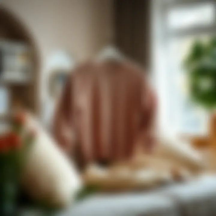 Styling Sweaters in Home Decor A cozy and inviting space highlighting a sweater as a focal point