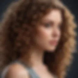 Close-up of luscious curls showcasing texture and bounce
