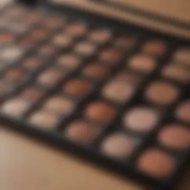 Trendy nude eyeshadow palette with modern packaging