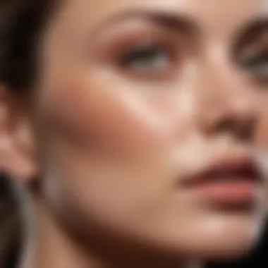 A close-up of skin demonstrating the rejuvenating effects of dermarolling.