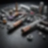 An artistic representation of dermarolling tools and their applications.