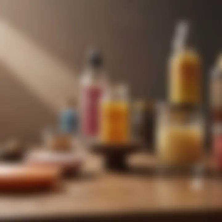 Different types of waxes displayed on a table