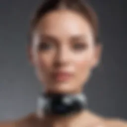 A sleek electric facial massager showcasing modern technology