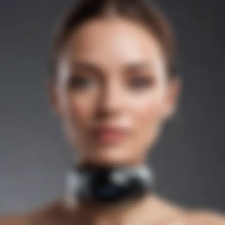 A sleek electric facial massager showcasing modern technology