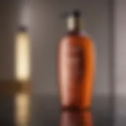 A luxurious shampoo bottle designed for fine hair enhancement
