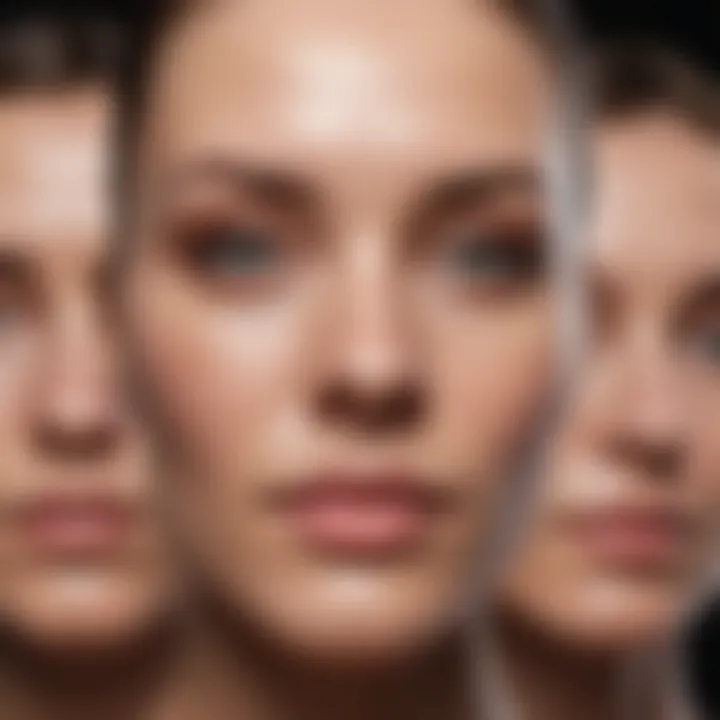 Skin type chart for selecting hydrating products
