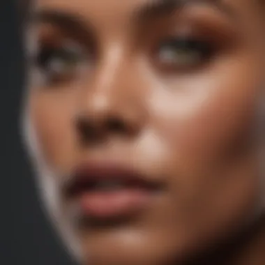 Importance of Sunscreen Application A close-up of black skin with a protective layer of sunscreen applied
