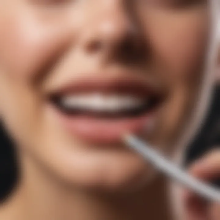 User demonstrating effective brushing techniques