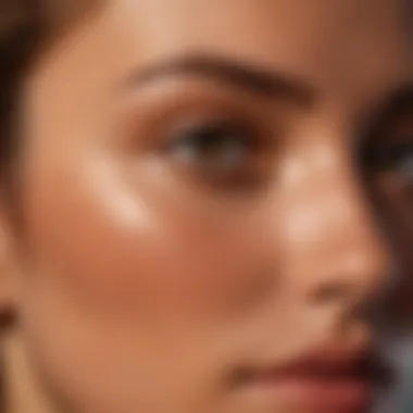 Close-Up of Tanned Skin Close-up of skin after applying self-tanning lotion