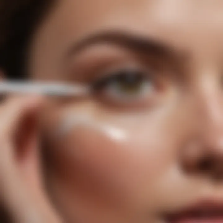 Application technique for eye cream