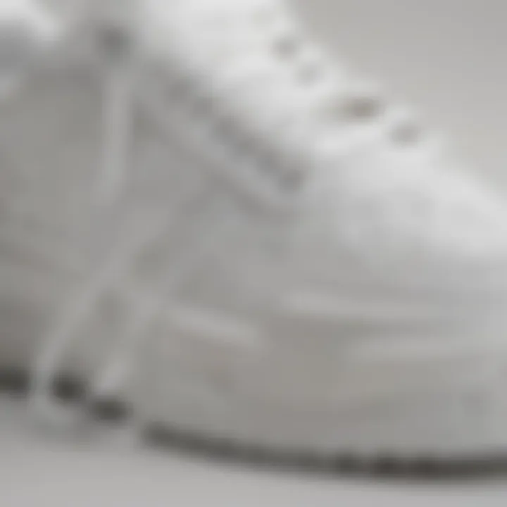 Close-up of sustainable materials used in sneaker production