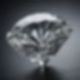 Close-up view of a clear-cut diamond highlighting its brilliance