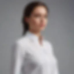 The timeless elegance of a basic white blouse showcased on a minimalist background.