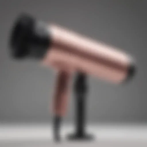 A modern blow dryer showcasing innovative design