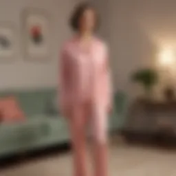 A collage showcasing vintage loungewear styles from different decades.