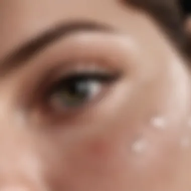 The Inkey Glycolic Acid Toner: An Insight into Its Luxurious Texture Close-up of toner droplets on a cotton pad showcasing its texture