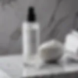 Elegant bottle of The Inkey Glycolic Acid Toner on a marble countertop