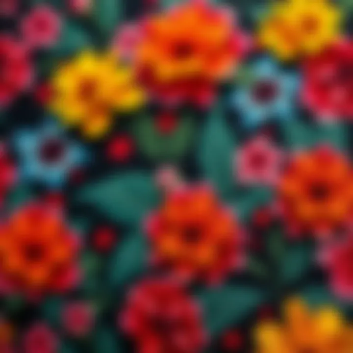 A vibrant floral pattern showcasing the essence of the Johnson floral aesthetic