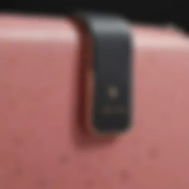 Close-up of the material and texture of the Kate Spade phone holder