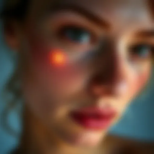 Radiant Skin with Age Spot Focus Close-up of radiant skin highlighting age spots