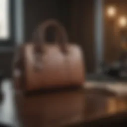 Sophisticated work purse on a desk