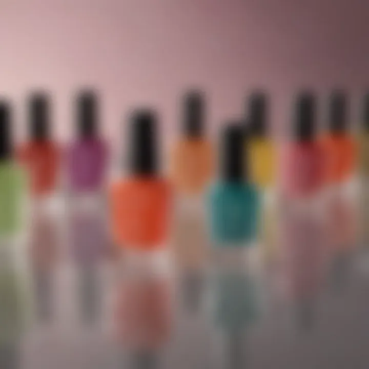 A vibrant display of eco-friendly natural gel nail products arranged artistically.