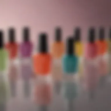 Eco-Friendly Natural Gel Nail Products A vibrant display of eco-friendly natural gel nail products arranged artistically.
