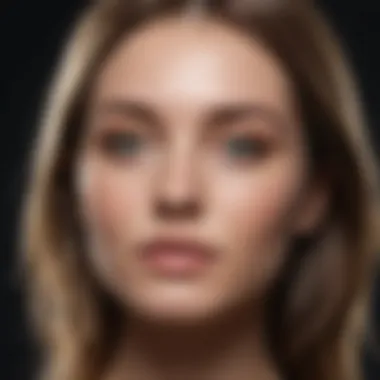 Close-up of nourishing hair mask application