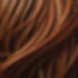 Vibrant strands of hair showcasing color treatment