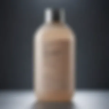 A bottle of clarifying shampoo designed for white hair