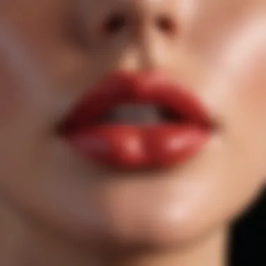 A close-up of vibrant lips showcasing the trend