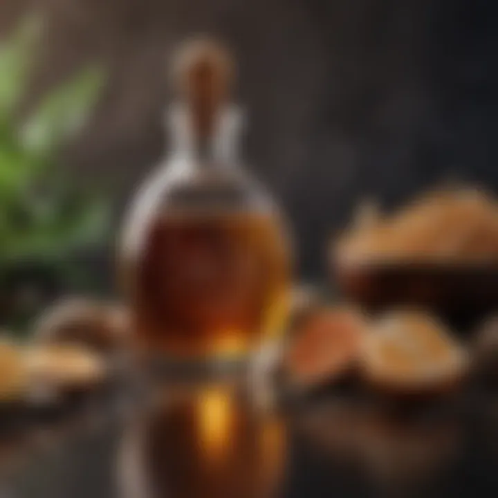 An elegant depiction of natural ingredients used in formulating hair oils